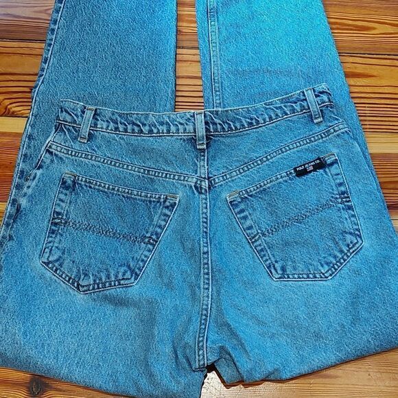 Polo by Ralph Lauren Polo Jeans Co High Waisted Straight Leg Cotton Denim Jeans - Picture 10 of 11